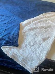 img 7 attached to KAWAHOME Super Soft Minky Blanket King Size Extra Warm Pleat Sherpa Winter 380GSM Одеяло для дивана-кровати, 108 "X 90" (Spa Blue)