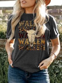 img 2 attached to Vintage Western Graphic Tees For Women: Wild West Rodeo Shirts With Short Sleeves And Cowgirl-Inspired Prints