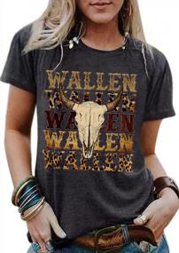 img 4 attached to Vintage Western Graphic Tees For Women: Wild West Rodeo Shirts With Short Sleeves And Cowgirl-Inspired Prints
