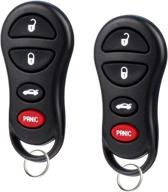 2001-2006 chrysler dodge jeep keyless entry remote key fob (04602260) - set of 2: guaranteed fit & performance logo