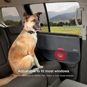 img 1 attached to 🚗 Kurgo Car Door Guard for Dogs - Waterproof Pet Protector, Adjustable & Quick Installation - Storage Pockets - Fits Sedans and SUVs - Charcoal Grey