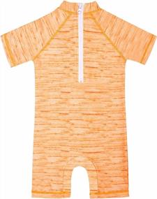 img 3 attached to UPF50+ Sun Protection Toddler Boy One Piece Swimsuit With Short Sleeves, Half Zipper, And Rash Guard - Ideal For Sunsuits And Bathing