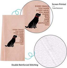 img 1 attached to 🐶 LXOMILL Funny Dog Kitchen Towels: Perfect Gifts for Women, Dog Moms, and Lab Owners! Cute Dog Decoration Dish Towel: Ideal Hostess Gift for Dog Lovers!