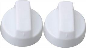 img 3 attached to Упаковка из 4 белых пластиковых сменных ручек управления плитой/духовкой с 12 переходниками - универсальный дизайн RDEXP.