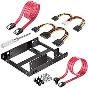 img 3 attached to 2.5 Inch To 3.5 Inch SSD/HDD Mounting Bracket Kit With SATA And Power Cables