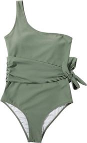img 3 attached to 👙 RXRXCOCO Shoulder Bathing Swimsuit: Stylish Swimwear for Women - Swimsuits & Cover Ups