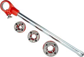 img 1 attached to RIDGID 36345 00-R Exposed Ratchet Threader Set: Efficient 1/2-Inch to 1-Inch NPT Pipe Threading with Manual Ratchet