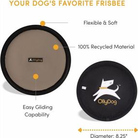 img 3 attached to OllyDog Flyer Disc, Dog Frisbee, Lightweight And Floating, Dog Toys Interactive, Dog Stuff, Gentle On Teeth And Gums, (Champagne)