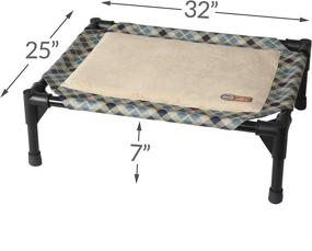 img 1 attached to 🐾 K&amp;H Pet Products Thermo-Pet Cot - Heated Elevated Pet Bed - MET Safety Listed - Removable Heater Included