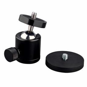 img 4 attached to ULIBERMAGNET 24Lb Super Strong Neodymium Magnetic Camera Mount With Mini Ball Head And 1/4’’-20 Male Thread Stud For Mobile Cameras, Security Cameras