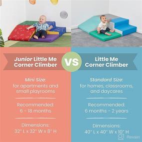 img 1 attached to 🧸 SoftZone Junior Little Me Foam Corner Climber for Babies and Toddlers - Mini-Sized Indoor Active Play Structure, Soft Foam Playset - Contemporary Design