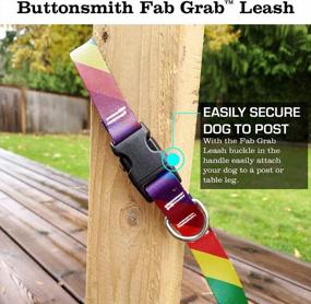 img 3 attached to Buttonsmith Rainbow Flag 3-Handle Heavy Duty Quick Clasp Dog Leash Made In USA