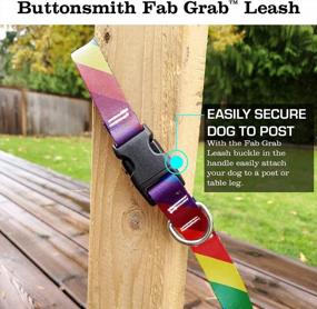 img 3 attached to Сверхмощный поводок для собак с быстрой застежкой и 3-мя ручками Buttonsmith Rainbow Flag Сделано в США