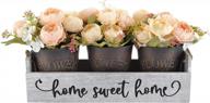 kosiehouse decorative table centerpiece, handmade retro pots with flowers rustic wedding table decoration for farmhouse kitchen, dining room table, living room and coffee table (champagne) logo