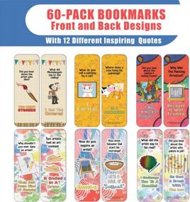 img 3 attached to 60-Pack Creanoso Funny Artist Jokes Bookmarks - Perfect Gift For All Ages And Occasions!