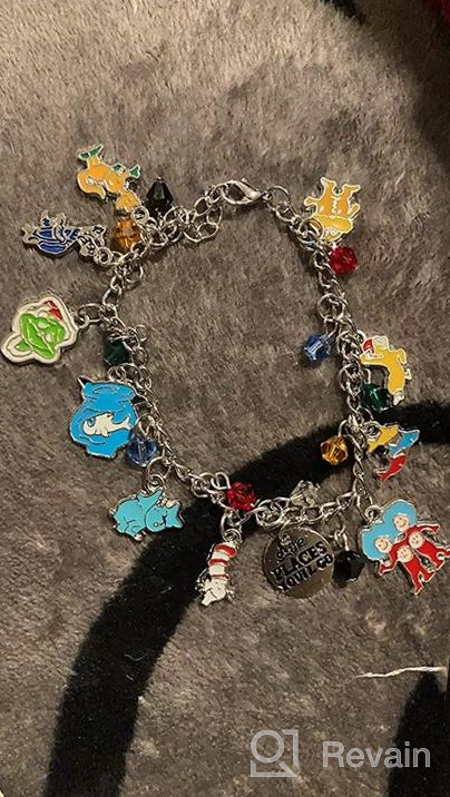 img 1 attached to YiYuYiHua Dr. Seuss Bracelet: Cat in The Hat Classic Cartoon Charm Bracelet Gift Box - Premium Quality Cosplay Jewelry Series for Everyday Wear by Boys and Girls review by Joshua Morales