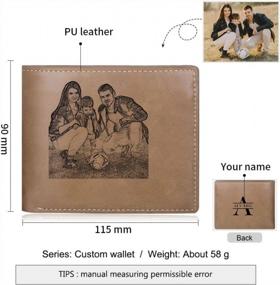 img 3 attached to Personalized Wallet For Men Personalized Photo Customized Picture Leather Wallet Money Clip Wallet Gift For Boyfriend Father'S Day Thanksgiving Day, Christmas (Type7)