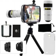 enhance your samsung galaxy s4 photography with camkix camera lens kit - 8x telephoto, fisheye, macro, and wide angle lenses with accessories and case logo