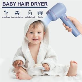 img 3 attached to Cordless Hair Dryer for Toddlers: Gentle Heat & Speed, Portable and Rechargeable - Perfect for Diaper Rash Prevention, Skin Care and Travel Outdoor Use