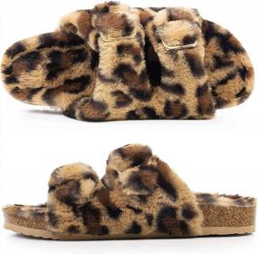 img 1 attached to Women'S Open Toe Slippers With Cozy Lining And Faux Rabbit Fur - Size 6-11 | FITORY