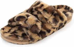 img 2 attached to Women'S Open Toe Slippers With Cozy Lining And Faux Rabbit Fur - Size 6-11 | FITORY