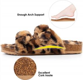 img 3 attached to Women'S Open Toe Slippers With Cozy Lining And Faux Rabbit Fur - Size 6-11 | FITORY