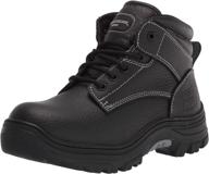 enhance workplace safety with skechers burgin tarlac industrial embossed leather shoes logo