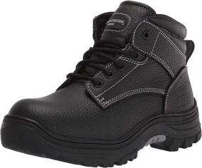 img 4 attached to Enhance Workplace Safety with Skechers Burgin Tarlac Industrial Embossed Leather Shoes