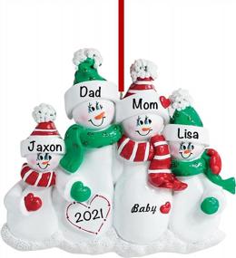 img 4 attached to Expecting Parents Christmas Ornament 2022 – Baby On Board Polyresin Keepsake – Family Of 4 Personalized First Pregnancy Gift.