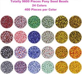 img 3 attached to Get Creative With EuTengHao'S 9600Pcs Glass Seed Beads For DIY Jewelry Making - 24 Vibrant Colors Included!