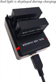 img 3 attached to Получите непрерывное приключение с аккумулятором Suptig (2 шт.) и зарядным устройством Daul для GoPro HERO4 Black/Silver и AHDBT-401