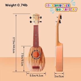 img 1 attached to Introducing Our 17-Inch Kids Ukulele Guitar Toy: The Perfect Musical Instrument For Toddler Beginner Learning