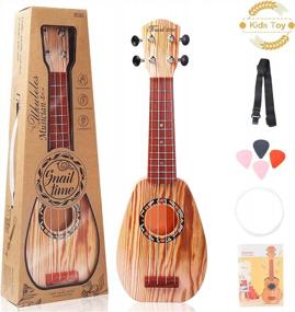img 4 attached to Introducing Our 17-Inch Kids Ukulele Guitar Toy: The Perfect Musical Instrument For Toddler Beginner Learning