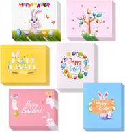 tuparka 36 pcs happy easter cards 2022, easter greeting cards assortment ,spring note cards with 36 envelopes and sticker for kids logo