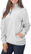 warm & chic: samefar women's high neck 1/4 zip pullover sweatshirt with pockets logo