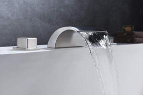 img 3 attached to Sumerain Roman Tub Faucets Brushed Nickel,Waterfall Spout For High Flow Rate,Include Valve And Trim Set