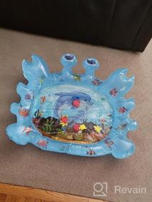 img 7 attached to Abida Tummy Time Water Mat | Надувная игрушка для младенцев для сенсорного развития | Идеальный подарок для новорожденных и малышей | Стимулирующий игровой коврик для малышей 3/6/9/12 месяцев