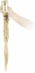 img 2 attached to Synthetic Fishtail Ponytail Extension With Claw Jaw Braiding Hair Clip For Enhanced Styling