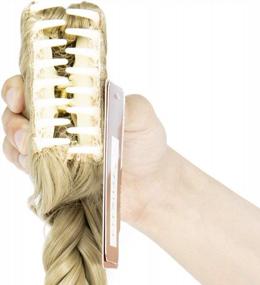 img 1 attached to Synthetic Fishtail Ponytail Extension With Claw Jaw Braiding Hair Clip For Enhanced Styling