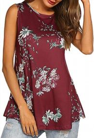 img 3 attached to Floral Swing Tunic Tank Tops For Women With Sleeveless Style