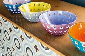 img 3 attached to Guzzini Le Murrine Bowls, Us:One Size, Mauve/White/Lillac