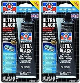 img 1 attached to 🔧 Permatex 82180 Ultra Black RTV Silicone Gasket Maker, 3.35 oz. Tube, 2 Pack – Enhanced Oil Resistance