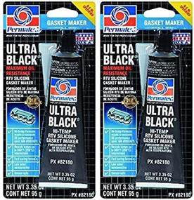 img 3 attached to 🔧 Permatex 82180 Ultra Black RTV Silicone Gasket Maker, 3.35 oz. Tube, 2 Pack – Enhanced Oil Resistance