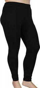 img 1 attached to Stretchy Ankle-Length Plus Size Leggings For Women - Ultra-Comfy Yoga Pants By Stylzoo