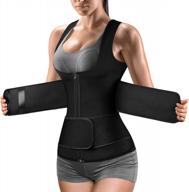 cimkiz sweat vest waist trainer for womens workout tank zipper vest adjustable belt sauna suit compression логотип