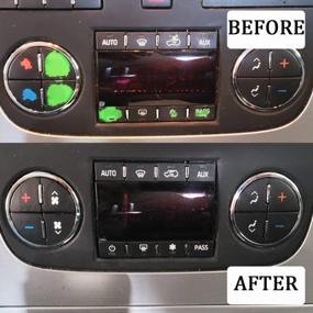 img 2 attached to A/C Dash Button Repair Kit: 5PCS TIHOOD Stickers For Faded Auto Climate Control Decals Replacement With Perfect Adhesive Fit