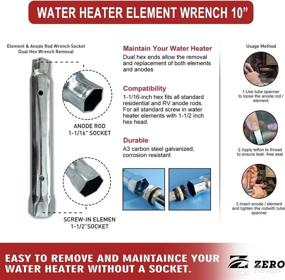 img 1 attached to Zero EWH-04 Dual Wrench Socket Removal Tool and Plumber's TOD Style Thermostats Kit: Efficient Plumbing Solutions in One Package