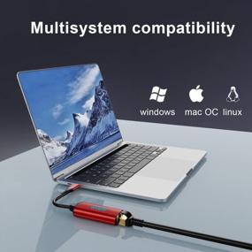 img 1 attached to Высокоскоростной гигабитный адаптер USB C для Ethernet — сетевой адаптер Thunderbolt 3 для локальной сети RJ45, совместимый с Mac 2017/2018/2019/2020, Dell XPS и другими (красный) от SGEYR