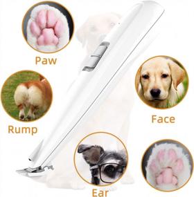img 3 attached to “Cordless Electric Pet Hair Clipper For Dogs And Cats – Rechargeable And Quiet For Grooming Paws, Eyes, Ears, Face, Rump And Easter – 2 Speeds With LED Light Up Feature”