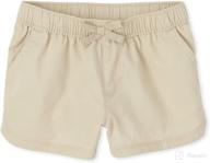 trendy twill pull-on shorts for baby and toddler girls at the children's place логотип